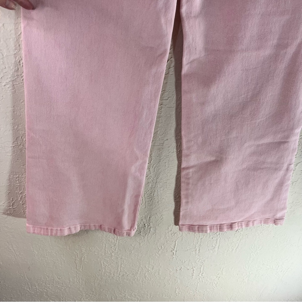Risen High Rise Acid Pink Tummy Control Wide Leg Jeans - Picture 10 of 13
